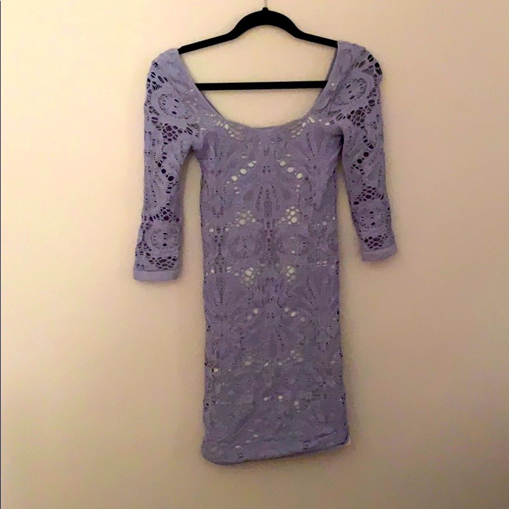 Free People purple lace bodycon dress size xs/s